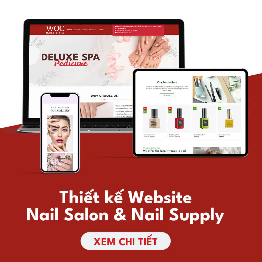 Thiết kế Website tiệm Nails ở Mỹ