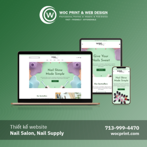 Thiết kế website Nail Salon, Nail Supply - Quảng cáo tiệm Nail