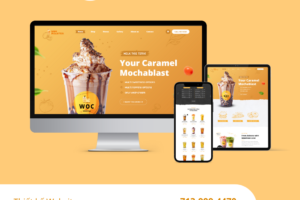 Thiết kế Website cho tiệm Boba, Coffee, Nhà hàng ở Mỹ