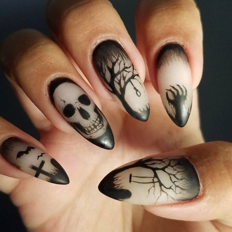 mẫu nail halloween