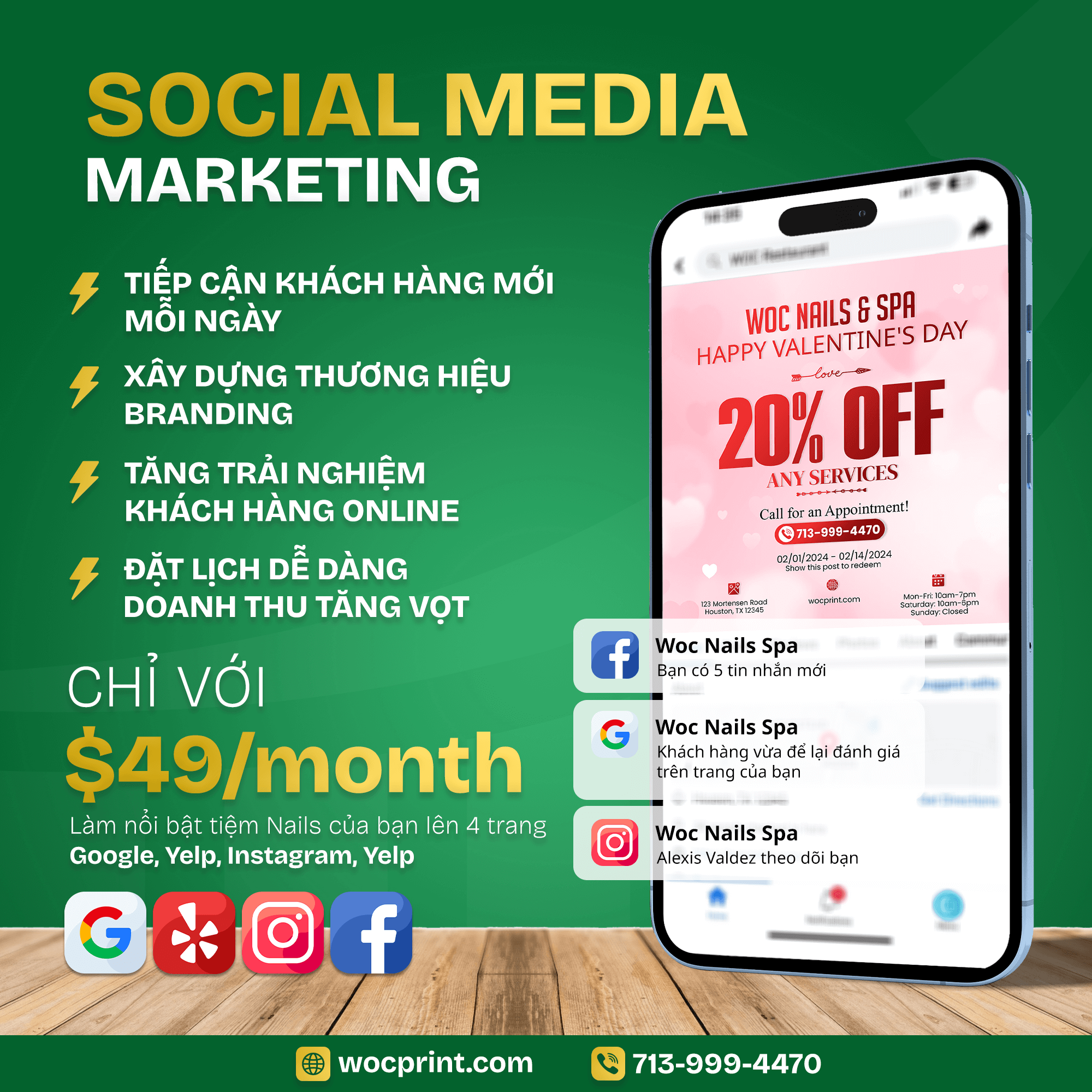 Social Media Marketing cho tiệm Nails