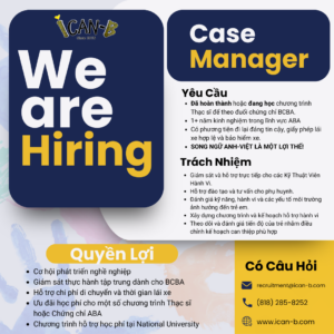 Cơ Hội Nghề Nghiệp Tại ICAN-B: Tuyển Dụng BT & CM Song Ngữ Việt–Anh